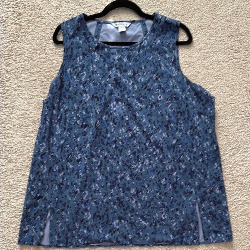 Athleta Blue Patterned Tank Top